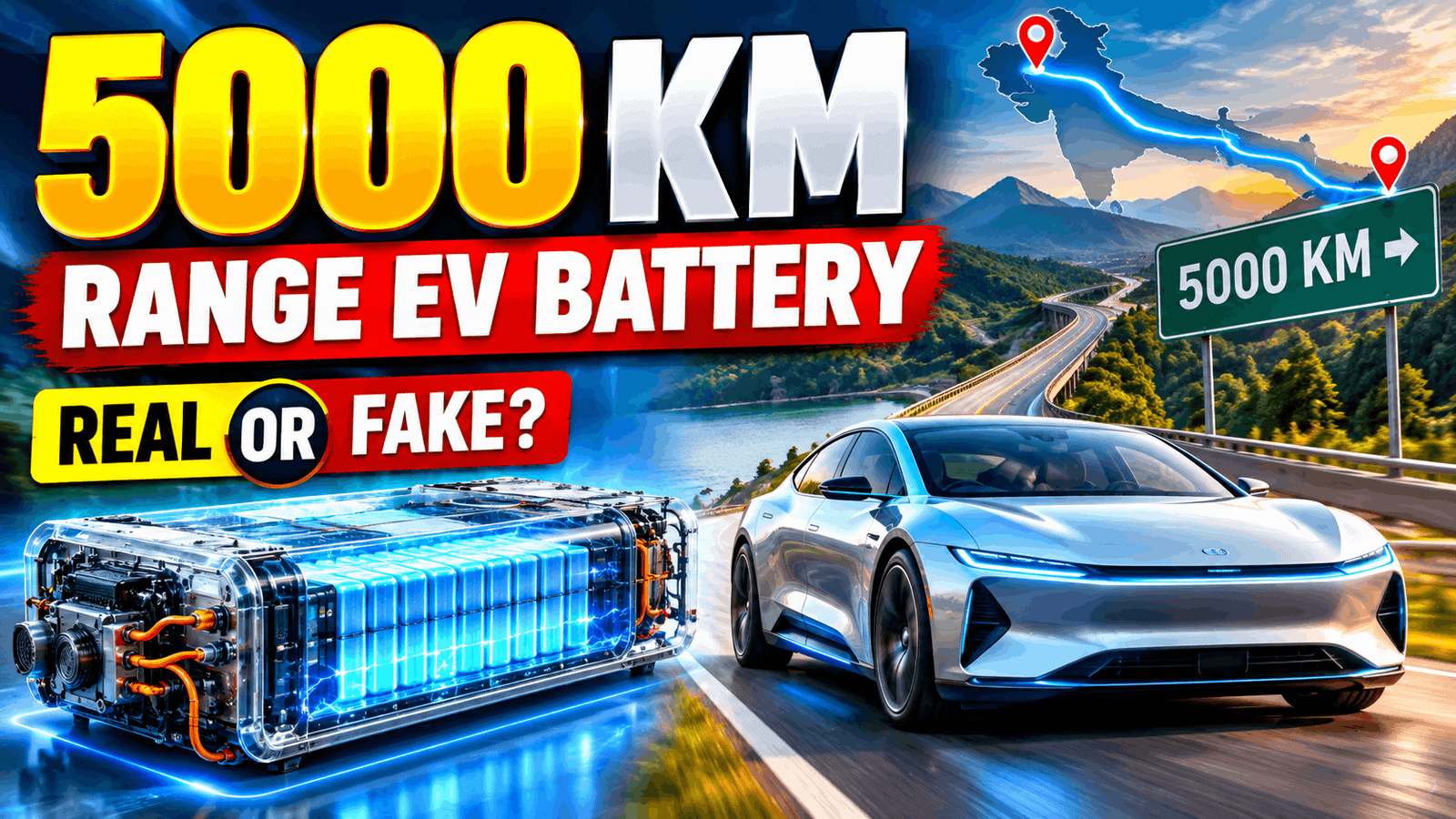 5000 km Range EV Battery